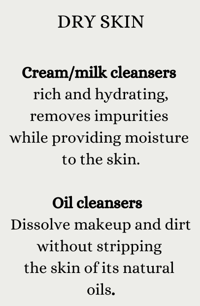 Picture showing what skin cleanser is best for dry skin