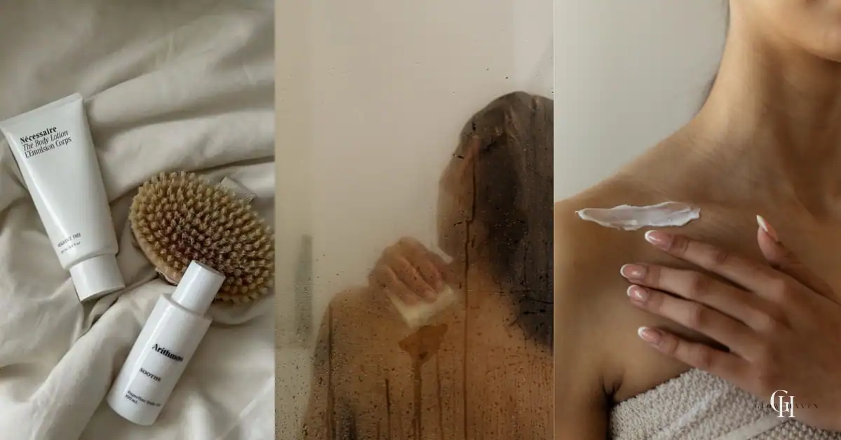 A picture demonstrating a simple winter body care routine