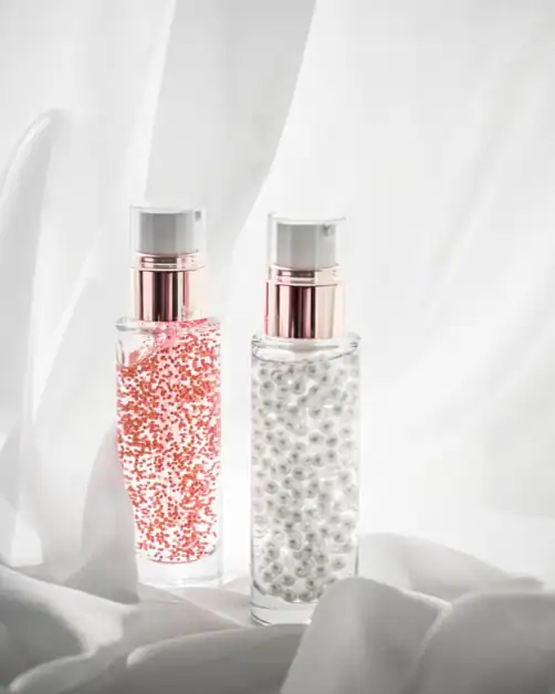 Picture of two different makeup primer for long lasting makeup