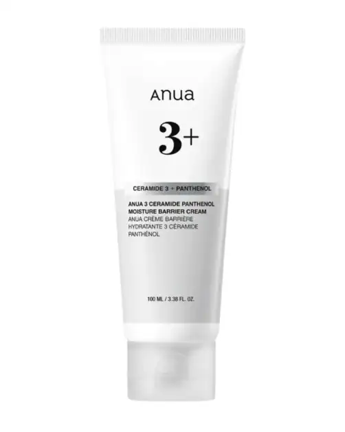 Picture of Anua Ceramide Panthenol Barrier Cream as part of skincare routine for glowing skin