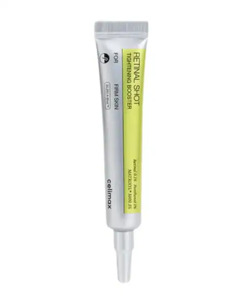 Picture of Celimax The Vita A Retinal Shot Tightening booster as part of skincare routine for glowing skin