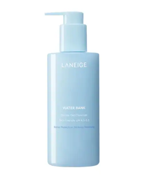 Picture of Laneige Water bank gentle gel cleanser as part of skincare routine for glowing skin
